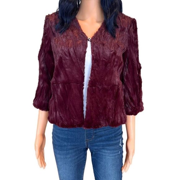 Rachel Roy Faux Fur Cropped Jacket - Picture 6 of 6
